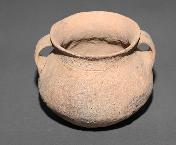 双耳红陶罐