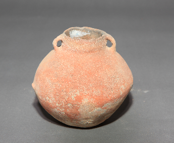 双耳红陶罐
