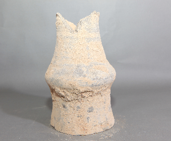 泥质旋纹灰陶樽