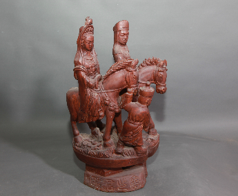 昭君出塞木雕刻