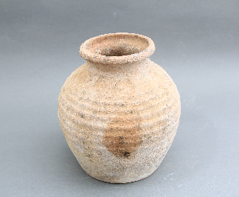 旋纹红陶罐