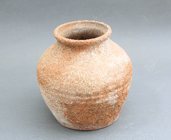 旋纹红陶罐
