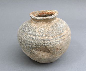 偏口灰陶罐