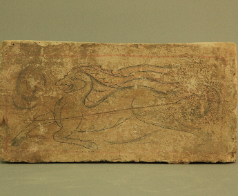 彩绘飞鹿画像砖